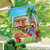 Tropical Parrot Summer House Flag