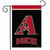 Briarwood Lane Arizona Diamondbacks MLB licensed garden flag with red and black D-Backs logo design.