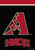 Briarwood Lane Arizona Diamondbacks MLB licensed garden flag with red and black D-Backs logo design.