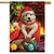 Merry Christmas Puppy House Flag