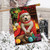 Merry Christmas Puppy House Flag
