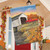 Autumn Bridge Sunset House Flag