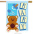It's A Baby Boy Applique Decorative Large House Flag