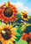 Sunflower Field Autumn House Flag