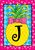 Briarwood Lane small printed pineapple garden flag with letter J, colorful springtime decorative yard display.