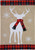 Winter Deer Burlap House Flag