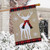 Winter Deer Burlap House Flag