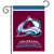 Briarwood Lane Colorado Avalanche NHL licensed garden flag with maroon, blue, and white design.
