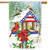 Patriotic Christmas Birdfeeder House Flag