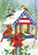 Patriotic Christmas Birdfeeder House Flag