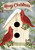 Christmas Cardinal Birdhouse House Flag