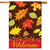 Fall Leaves Welcome House Flag