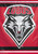 University of New Mexico Lobo NCAA licensed collegiate sports flag with red, black, and white colors.