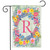 Spring Monogram Letter R Garden Flag