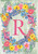 Spring Monogram Letter R Garden Flag