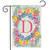 Spring Monogram Letter D Garden Flag