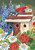 Briarwood Lane Patriotic Gathering Spring Garden Flag with American stars and stripes design surrounded by flowers.