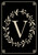 Briarwood Lane Classic Monogram Letter V Garden Flag in black with elegant, vintage, refined design.