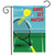 Briarwood Lane small printed Tennis Garden Flag with colorful tennis racket and ball design for porch display.