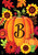 Fall Pumpkin Monogram Letter B Garden Flag