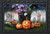 Briarwood Lane Spooky Kittens Halloween Doormat with cats, jack-o-lanterns, and bats on colorful printed background.