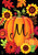 Fall Pumpkin Monogram Letter M Garden Flag