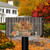 Briarwood Lane Hello Fall Floral Primitive standard mailbox cover with basket and pumpkins on autumn background.
