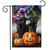 Briarwood Lane Spooky Kittens Halloween Garden Flag with cats, jack-o-lanterns, and spooky autumn decor.