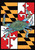 Briarwood Lane Maryland Crabs Summer Garden Flag with colorful crab on Maryland flag design background.