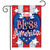 Briarwood Lane patriotic garden flag with God Bless America text and American stars and stripes colors.