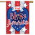 Briarwood Lane God Bless America Heart House Flag with patriotic stars and stripes design.