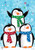 Briarwood Lane Winter Penguins House Flag with colorful, cheery penguins on a bright, snowy background.