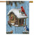 Festive Feathered Friends Christmas House Flag