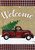 Winter Truck Burlap House Flag