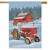 Winter On The Farm House Flag