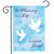 Briarwood Lane small printed garden flag with doves for mourning and memorial, colorful bright decorative display.