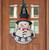 Winter Snowman Burlap Door Hanger