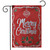 Merry Christmas Holly Burlap Garden Flag