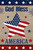 Briarwood Lane patriotic garden flag with star embellished design, red, white, and blue colors, God Bless America.