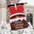 Here Comes Santa Christmas Burlap House Flag