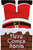 Here Comes Santa Christmas Burlap House Flag