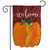 Welcome Pumpkin Fall Applique Garden Flag