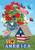 I Love America Patriotic Garden Flag