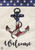 Briarwood Lane American Anchor Summer Burlap Garden Flag with patriotic anchor and welcome text.