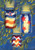 Briarwood Lane Patriotic Luminaries garden flag with red, white, and blue stars and stripes design.