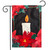 Poinsettia Candle Christmas Applique Garden Flag