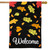 Welcome Leaves Fall Burlap House Flag