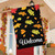 Welcome Leaves Fall Burlap House Flag
