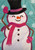 Waving Snowman Winter Applique House Flag