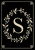 Briarwood Lane Classic Monogram Letter S Garden Flag with elegant black and beige refined design.
